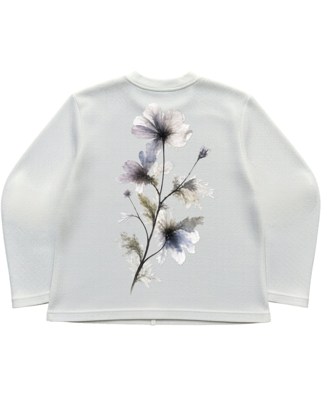 Off-white waffle knit oversized full-sleeve Back Design