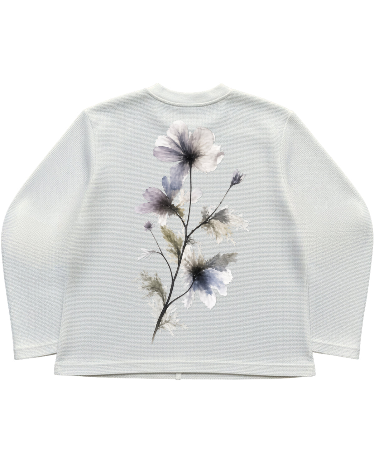 Off-white waffle knit oversized full-sleeve Back Design